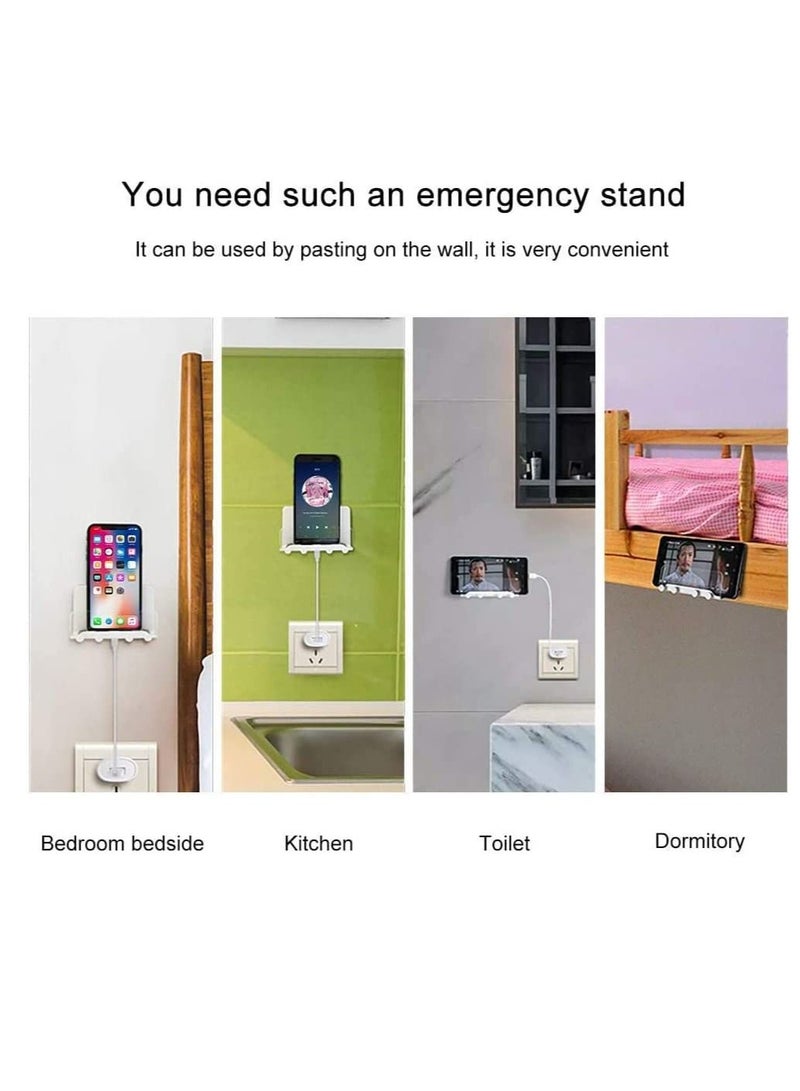 SYOSI Wall Mount Phone Holder,Phone Holder,Wall Key Hooks Adhesive Holder,Adhesive Kitchen Wall Mount for Smartphones,Phone Wall Mount for Bedroom,Kitchen and Living Room - Image 5