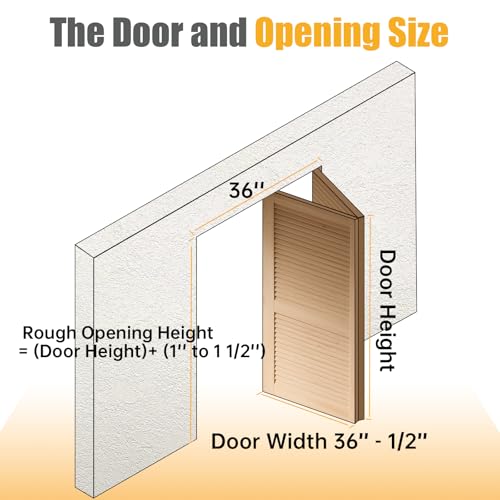 Lashow Bifold Closet Door Hardware Kit with 72 Tracks 2 36 Lashow Complete Set for 4 Doors with Brackets Pivots Guide Wheels for Bifold Closet Door Hardware Used - Image 3