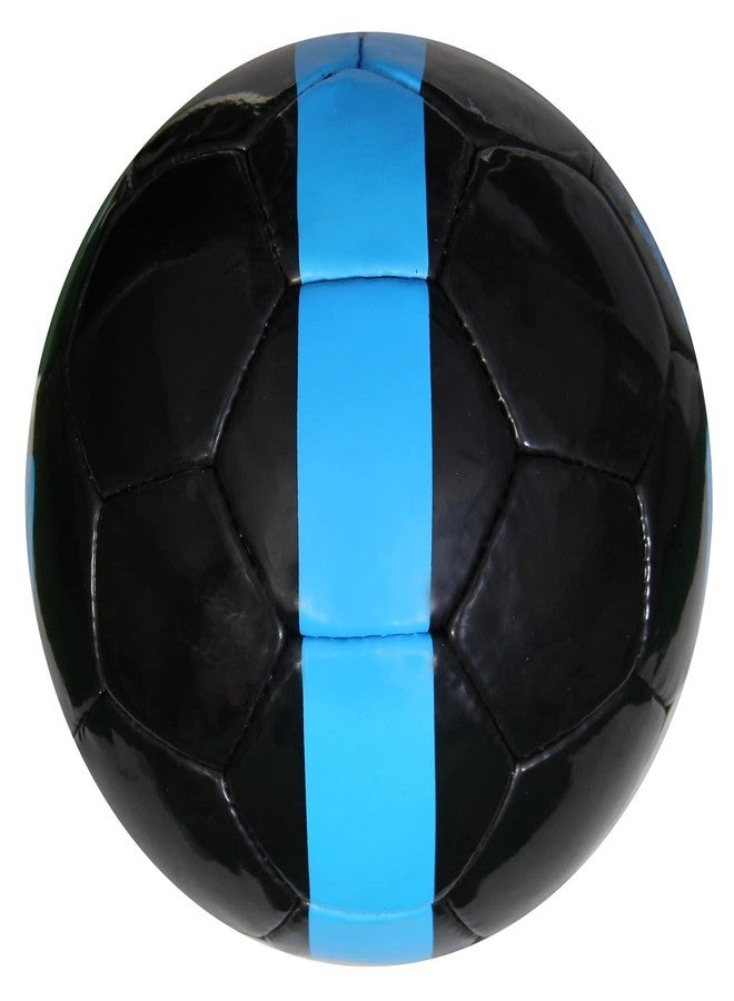 WIKIGO Premium Man City Black Football | Water Resistant | Football for Training & Match Practice Outdoor Soccer Ball Size-5 | Black/Blue - Image 3