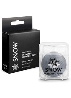 Activated Charcoal Teeth Whitening Floss Mint Flavored Eco Friendly Vegan Reusable Organic Bamboo Floss Reduce Waste With 52 Yards Of Compostable Dental Floss