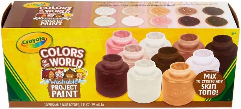 Crayola Colors of the World Washable Paint Set 10 Ct, 2 oz Bottles - Image 1