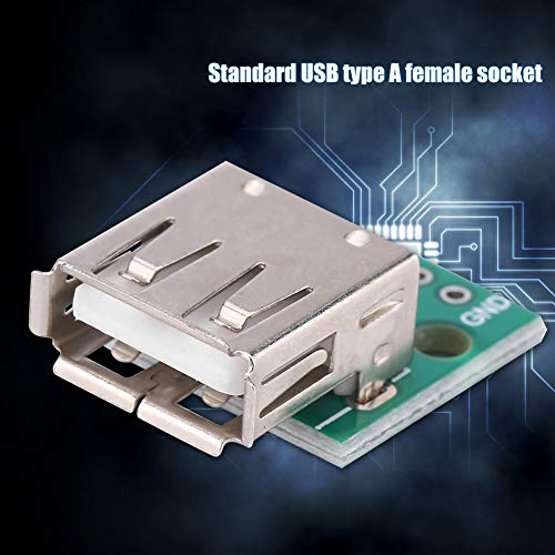 Akozon 10Pcs USB Type A Female Socket USB Board 2.54mm Pitch Adapter Connector DIP for DIY USB Power Supply/breadboard Design - Image 3