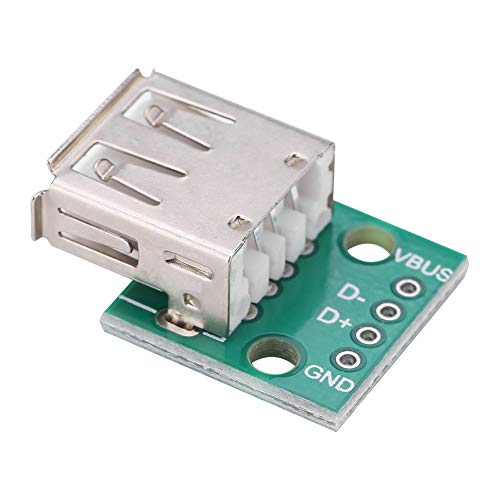 Akozon 10Pcs USB Type A Female Socket USB Board 2.54mm Pitch Adapter Connector DIP for DIY USB Power Supply/breadboard Design - Image 1