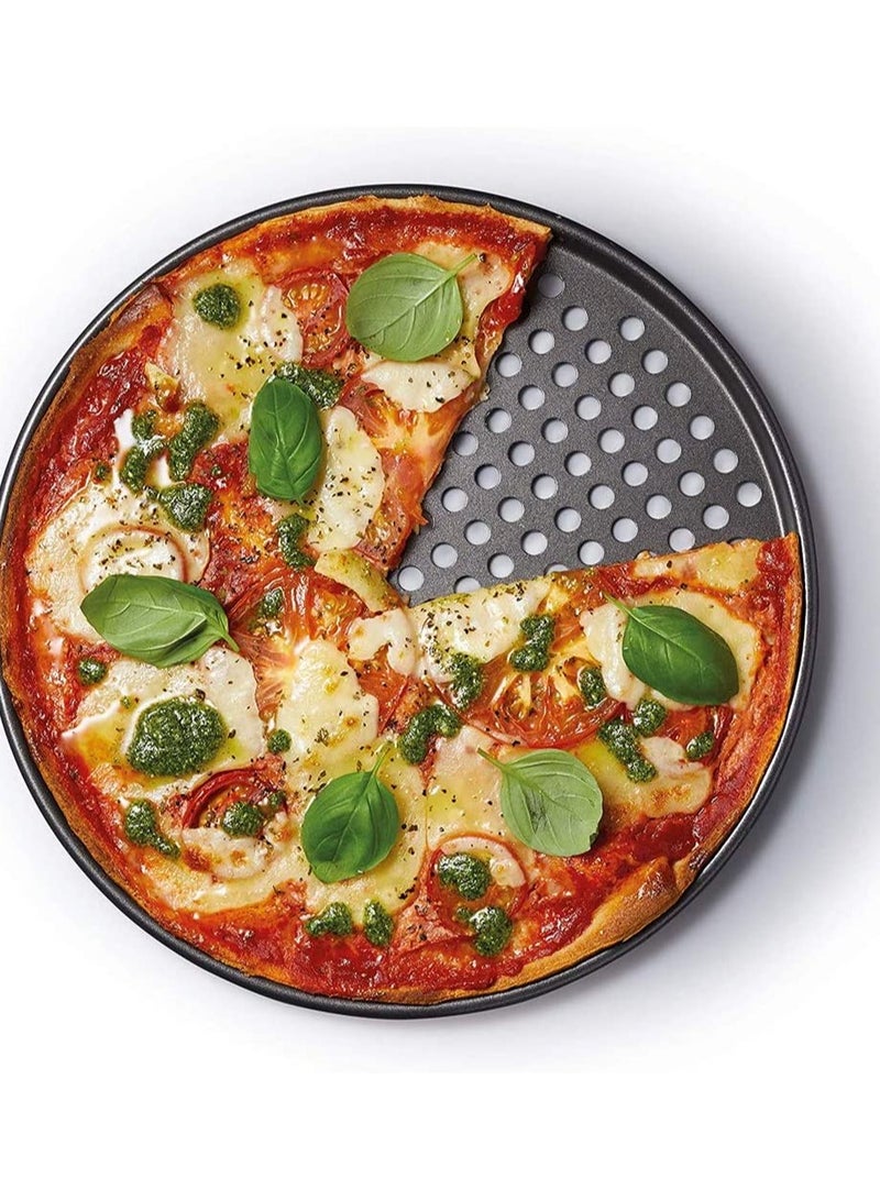 SOLARAE Pizza Pan Baking Tray Non Stick Pizza Crisper Tray for Oven, 32 cm - Image 3