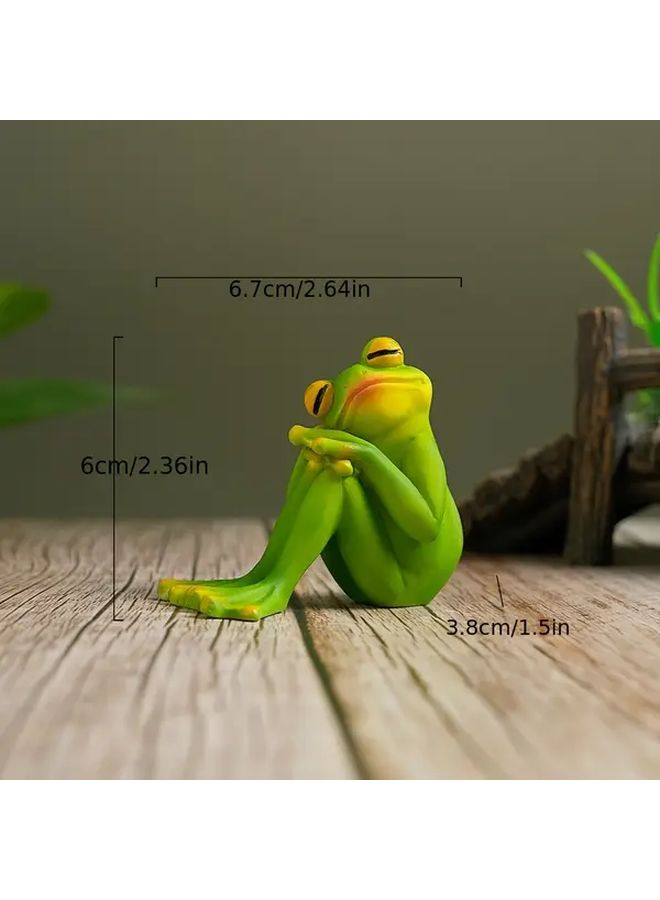 Toilet Frog Resin Figurine Country Style Decor No Power Needed Perfect For Desk TV Stand Living Room And Garden Ideal Gift - Image 3