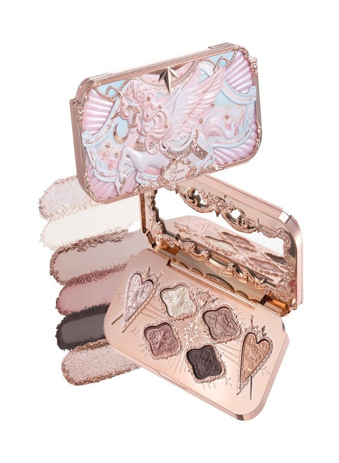 Flower Knows Knight Unicorn 6-Color Satin Makeup Palette, Nude & Taupe - Image 1