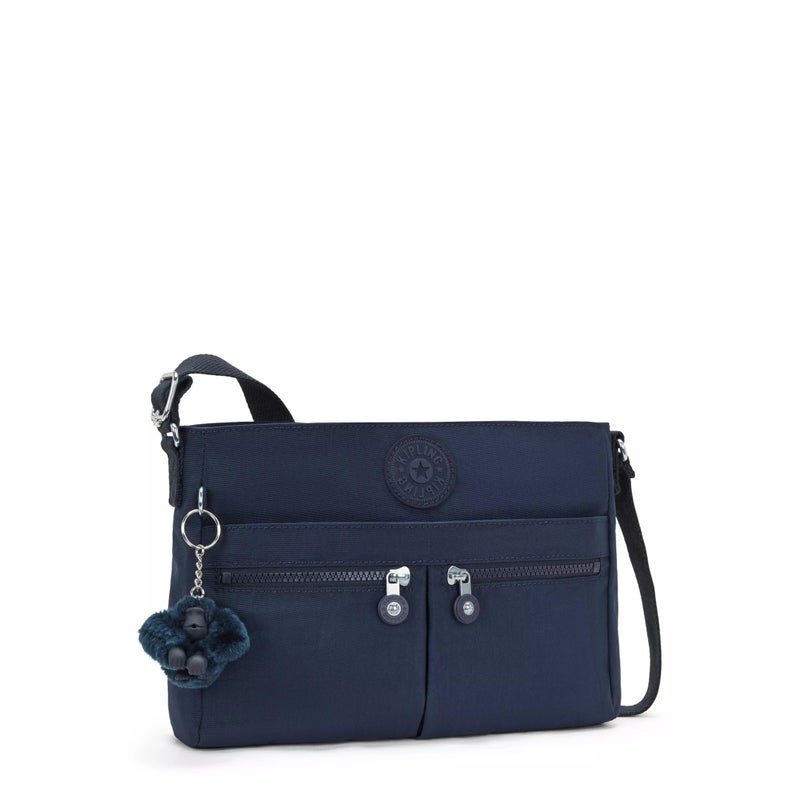 KIPLING KIPLING Kipling womens Women's New Angie Handbag, Lightweight Bag, Nylon Travel Crossbody Bag, Blue Bleu 2, 10.5 L X 8 H X 2 D US - Image 4