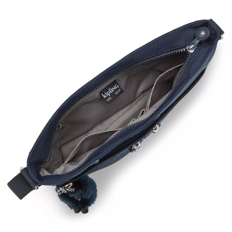 KIPLING KIPLING Kipling womens Women's New Angie Handbag, Lightweight Bag, Nylon Travel Crossbody Bag, Blue Bleu 2, 10.5 L X 8 H X 2 D US - Image 3