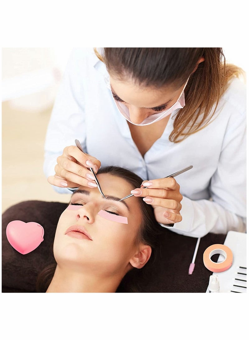 SYOSI Eyelash Tape, Lash Tape for Eyelash Extension, Adhesive Breathable Micropore Fabric Medical Tape for Eyelash Extension Supply Tape with Tape Dispenser Cutter, Total 12 Rolls - Image 5