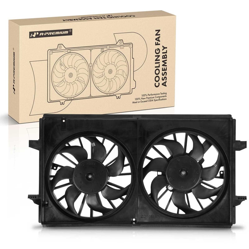A-Premium APremium Engine Radiator Cooling Fan Assembly Compatible with Select Chevrolet Pontiac Saturn Models Malibu 20062012 G6 20062010 Aura 20072009 Replace 22719384 1580585