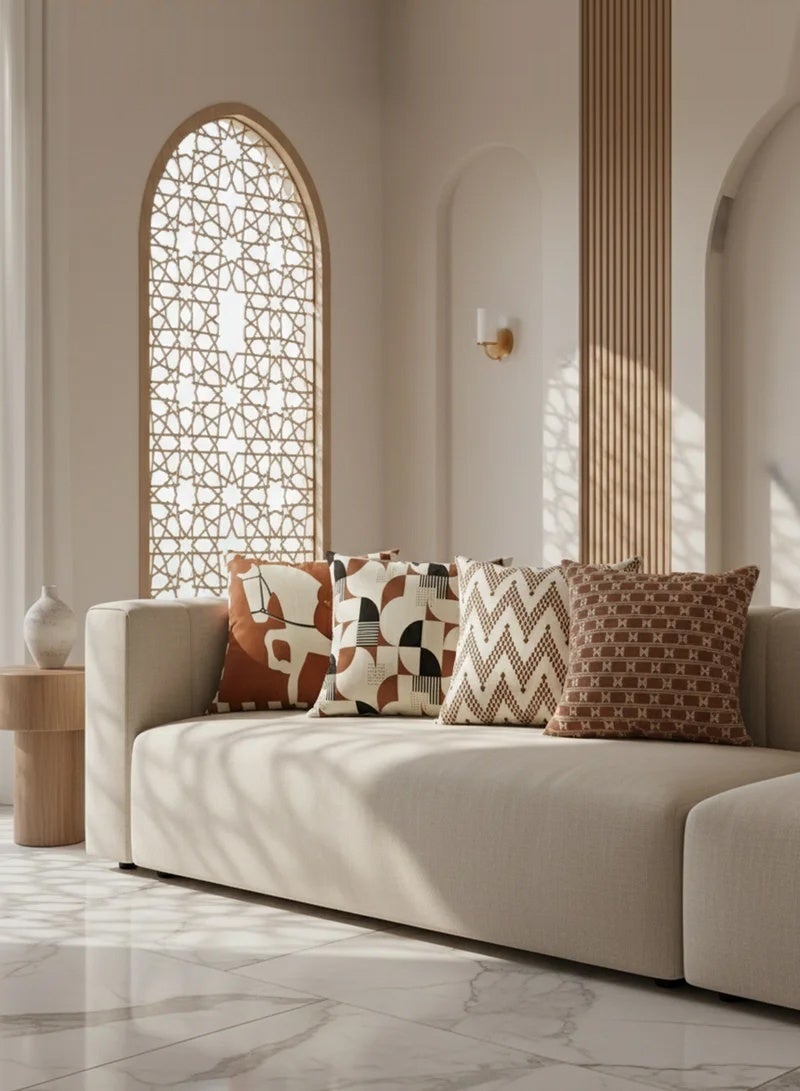 Pillow Covers Set of 4, Throw Pillow Cover, Maillard style Cushion Covers 45cm x 45cm,For Living Room Sofa Couch Bed Pillowcases 18x18 inches（Double sided pattern） - Image 4