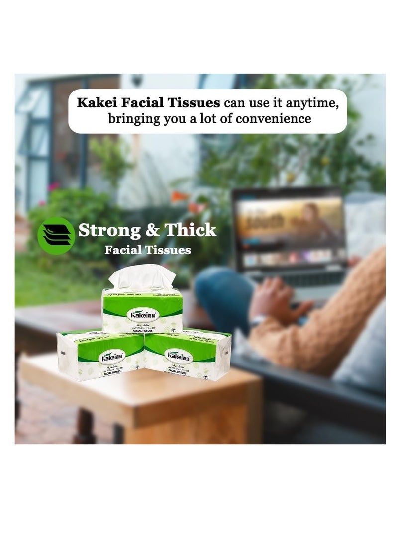 NNC PETS Ultra-soft facial tissues, Travel-Friendly tissue for Home, Office and Restaurants, 40PCs Soft 3-Ply with Natural wood pulp, Highly absorbent facial tissue for Wet & Dry use, 8-Pack (White)  - Image 5