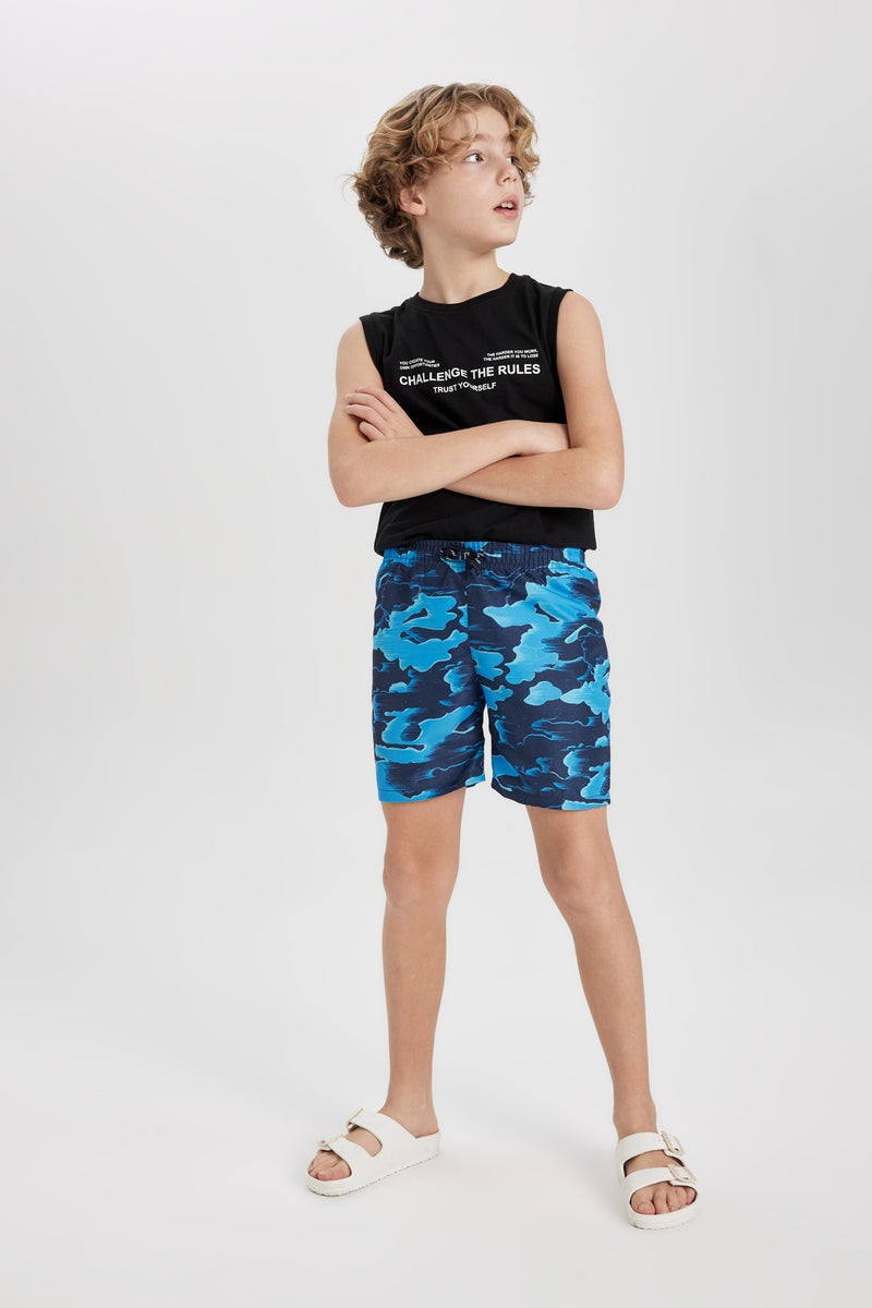 DeFacto Blue Boy Boy Regular Fit Swim Shorts Casual - Image 3