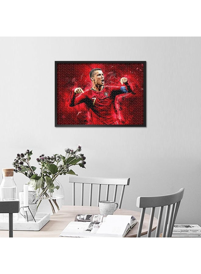 Cristiano Ronaldo Stadium Back View 1000 Piece Jigsaw Puzzle: Legendary Football Field Wall Art, Framable Matte Paper Sports Memorabilia for Superfans & Game Room Decor - Image 3