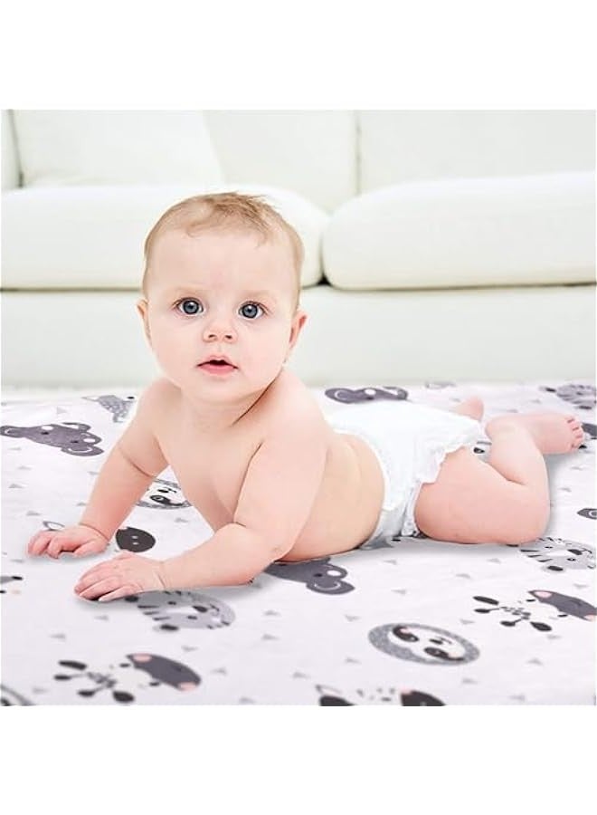 بيوينتي بطانية الطفل للفتيان والبنات، بطانية الطفل الناعمة مع نمط الطباعة الحيوانية وطبقة مزدوجة منقطة الدعم، بطانيات سرير الحضانة للأطفال الرضع سرير الحضانة،75x100cm (الحيوان) - Image 4