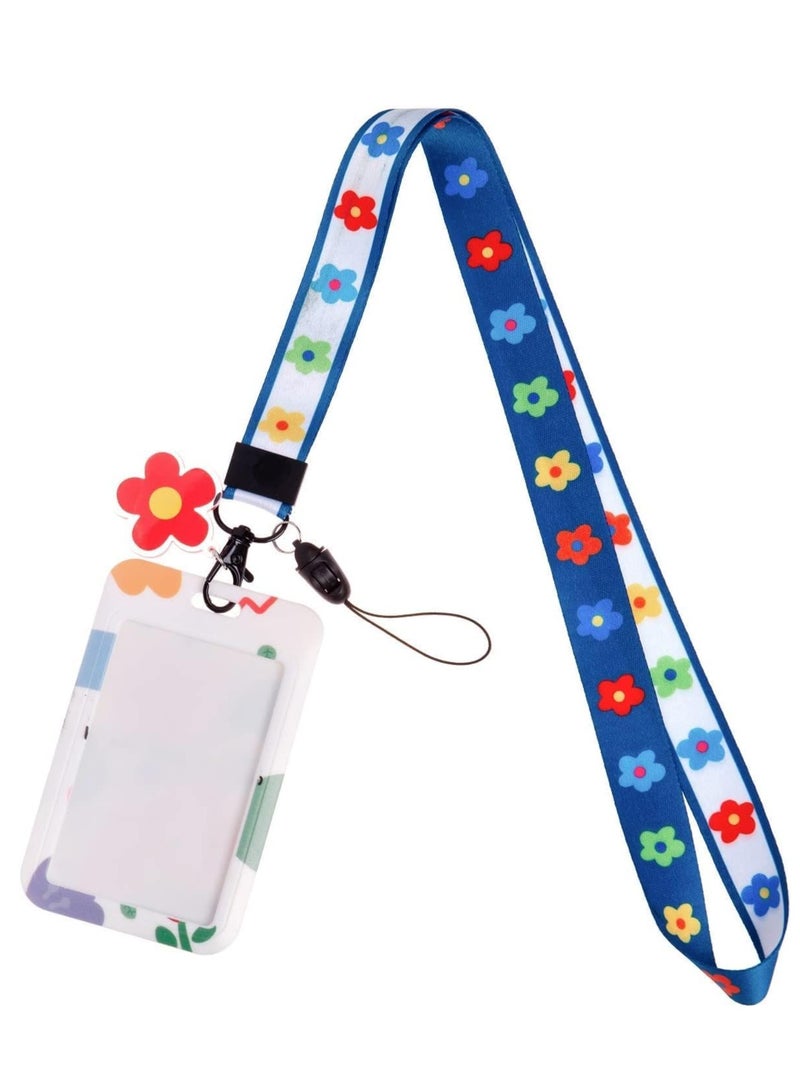 RATSAW ID Badge Holder with Lanyard Fashionable Card Holders Lanyards Name Tag Vertical Protector Bage Clips  - Image 3