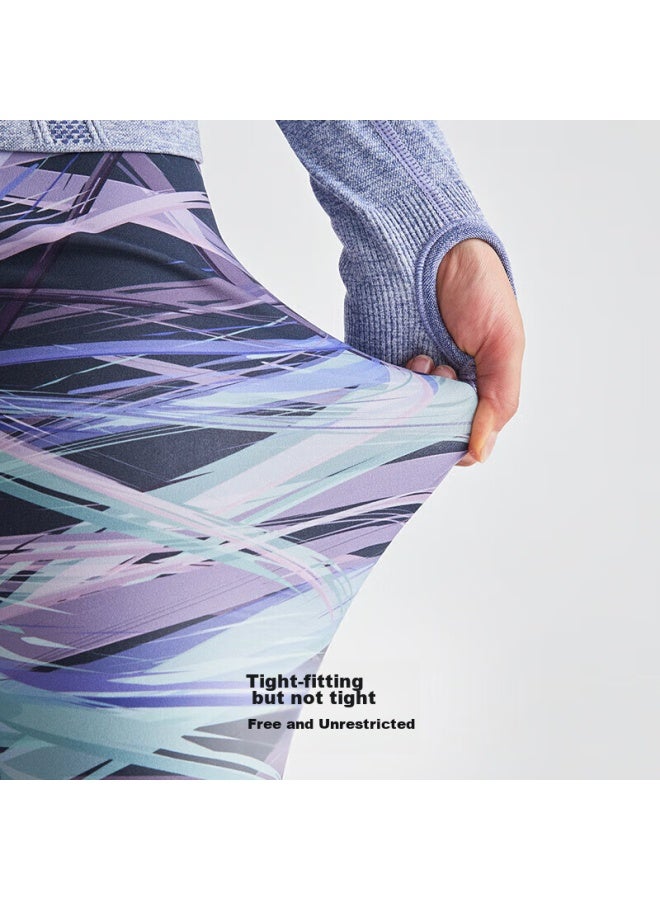 Moodytiger Girls' Yoga Pants, Autumn And Winter Bottom Wear, Warm Elastic Leggings, Printed Sports Pants For Older Children, Suitable For Outdoor Wear | Xiao Nuan Yang - Image 2