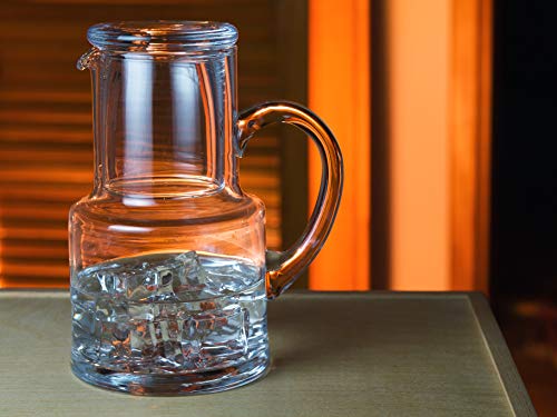 Barski - European Quality Glass - 2 Piece Water Set -Bedside Night Water Carafe/Desktop - With Handle - With Tumbler - Carafe is 18 oz. - Made in Europe - Image 2