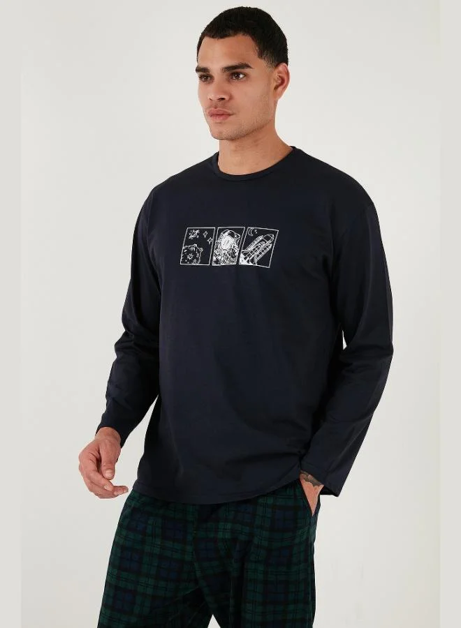 Buratti  Buratti Plaid Cotton Regular Fit High Waist Crew Neck Pajama Set Men's PAJAMAS SET 6574000 for Men | Best Price UAE