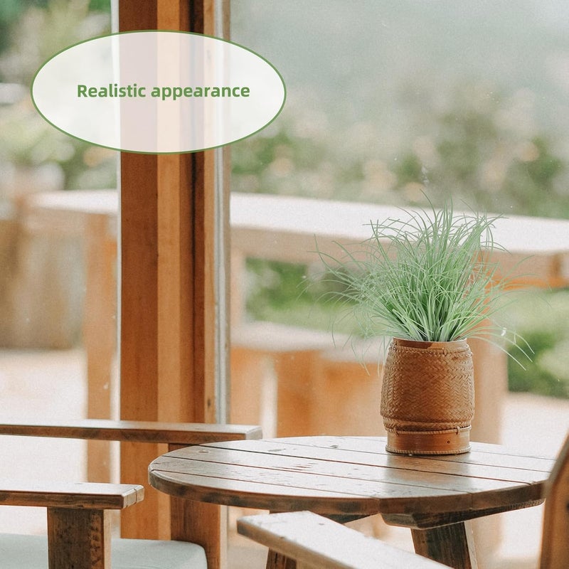 12pcs Artificial Cattail Stems Fake Greenery Simulation Grass Decorative Wheat Straw Outdoor Front Porch Plants Rustic 30cm Light Green for Home Office Décor - Image 3