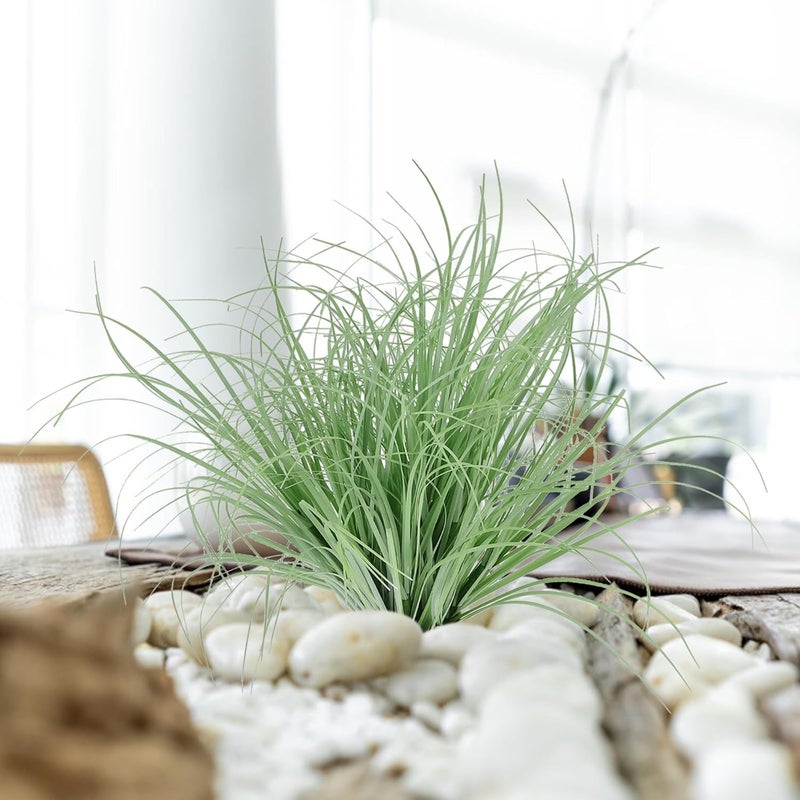 12pcs Artificial Cattail Stems Fake Greenery Simulation Grass Decorative Wheat Straw Outdoor Front Porch Plants Rustic 30cm Light Green for Home Office Décor - Image 5