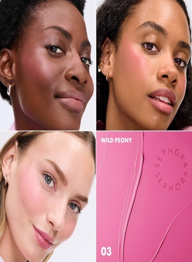 SEPHORA COLLECTION Blush! Multiuse Cream Blush 03 Wild Peony – Cool Rosy Pink Cream Blush for Cheeks & Lips 0.12 oz / 3.5 g - Image 2