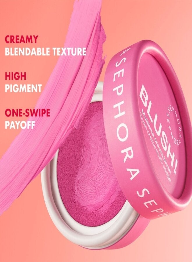 SEPHORA COLLECTION Blush! Multiuse Cream Blush 03 Wild Peony – Cool Rosy Pink Cream Blush for Cheeks & Lips 0.12 oz / 3.5 g - Image 4