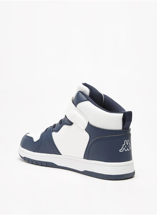 Kappa Boys' Panelled High Top Sports Shoes with Hook and Loop Closure