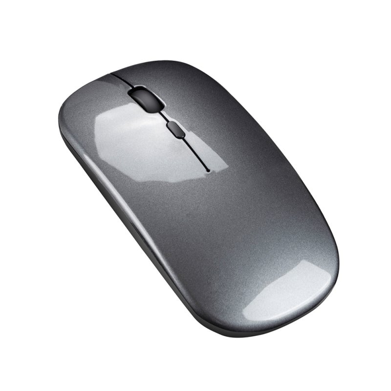 Wireless Optical Mouse: Grey, Ergonomic Design, 2.4Ghz Transmission, 10m/33ft Range, 3 Gear DPI Up To 1600, Silent Click, Rechargeable Long-Lasting Battery - For Office Work, Student Study - Image 5