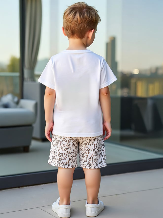 Take Two Kids 2pcs Graphic Print Short Sleeve T-Shirt and Shorts - Image 2