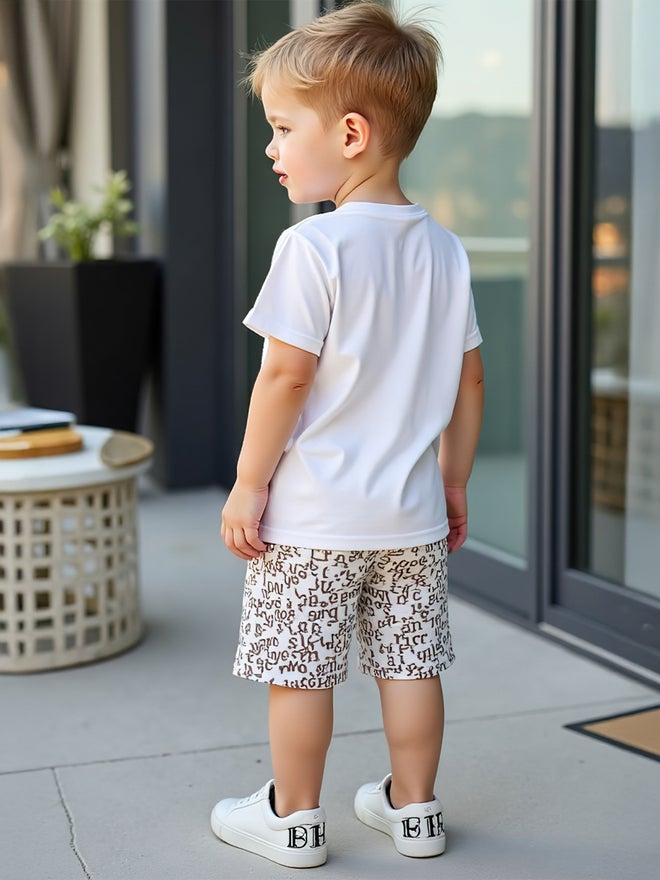 Take Two Kids 2pcs Graphic Print Short Sleeve T-Shirt and Shorts - Image 4