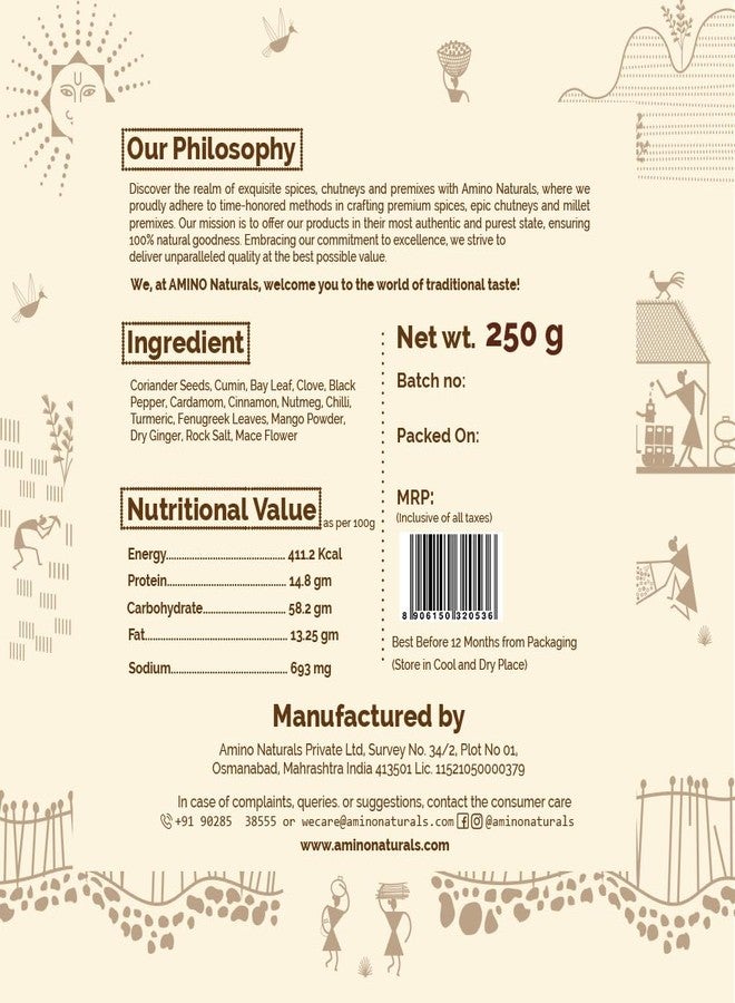 AMINO Meat Masala 250Gm | Traditionally Pounded Mutton Masala - Image 4