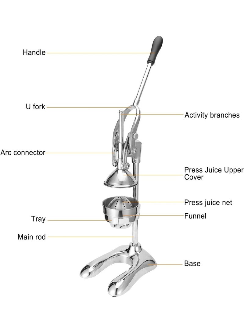 تايجر Professional Manual Citrus Juicer for Fresh Orange Juice, High-Grade Fruit Squeezer Ideal for Restaurants, Cafes, Coffee Shops, and Home Use – Durable, Easy-to-Clean, Heavy-Duty Juicer Machine for Fast, Efficient, and Healthy Juice Preparation - Image 2