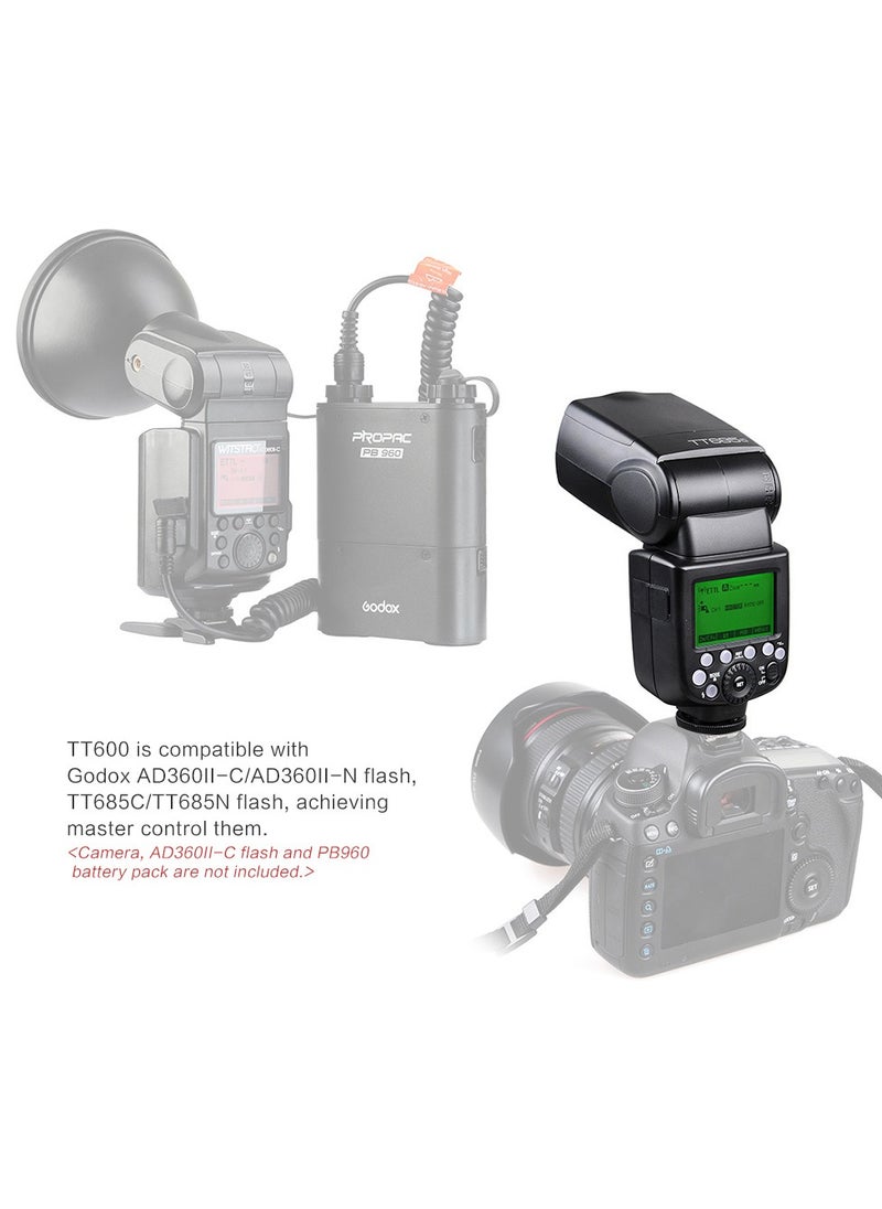 Godox فلاش Godox Thinklite TT600 للكاميرا Speedlite Master/Slave Flash مع نظام تشغيل لاسلكي مدمج 2.4G GN60  - Image 5