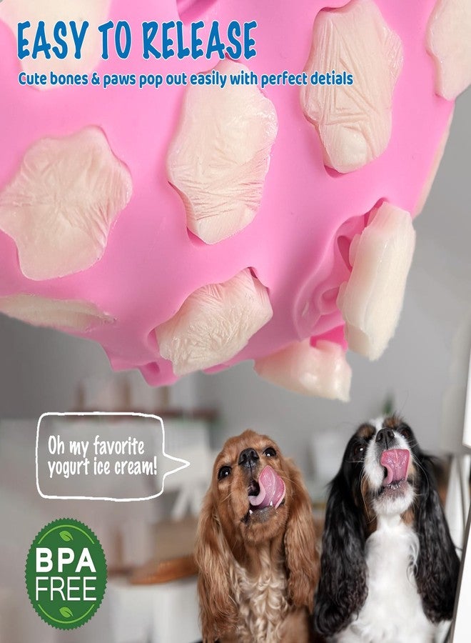 HKNMTT Mini Paw & Bone Silicone Candy Molds, Chocolate Mold Gummy Making Set Shaped Baking Tray, Non-Stick Food Grade for Gifts Cookies Dog Treats - Image 4