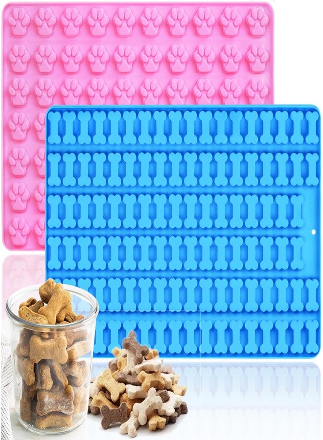 HKNMTT Mini Paw & Bone Silicone Candy Molds, Chocolate Mold Gummy Making Set Shaped Baking Tray, Non-Stick Food Grade for Gifts Cookies Dog Treats - Image 1