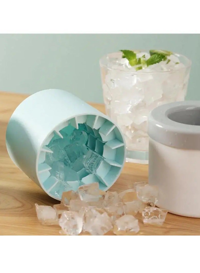Makes 60 Ice Cubes - Large Capacity 3D Silicone Cylinder Ice Cube Mold, Food-Grade, Easy Release, Ideal for Whiskey, Cocktails, Iced Coffee, and More  - Image 4