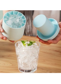 Generic Makes 60 Ice Cubes - Large Capacity 3D Silicone Cylinder Ice Cube Mold, Food-Grade, Easy Release, Ideal for Whiskey, Cocktails, Iced Coffee, and More  - Image 3