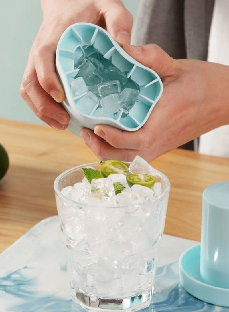 Makes 60 Ice Cubes - Large Capacity 3D Silicone Cylinder Ice Cube Mold, Food-Grade, Easy Release, Ideal for Whiskey, Cocktails, Iced Coffee, and More  - Image 1