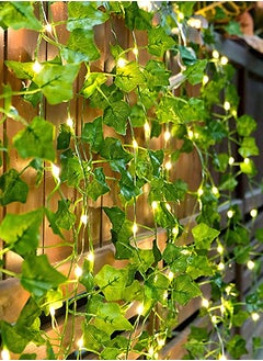 spa luxetique Rattan String Lights Outdoor 100 Led 32.8 FT Realistic Plants String Lights LED Decorative Lights Garland Vines with Lights for Bedroom/Home/Festival/ Wedding /Party Decoration (Battery powered)  - Image 4