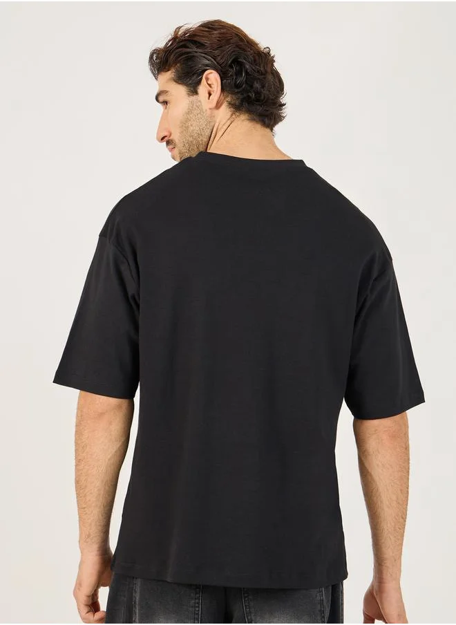 Styli Embroidered Applique Oversized Streetwear T-Shirt