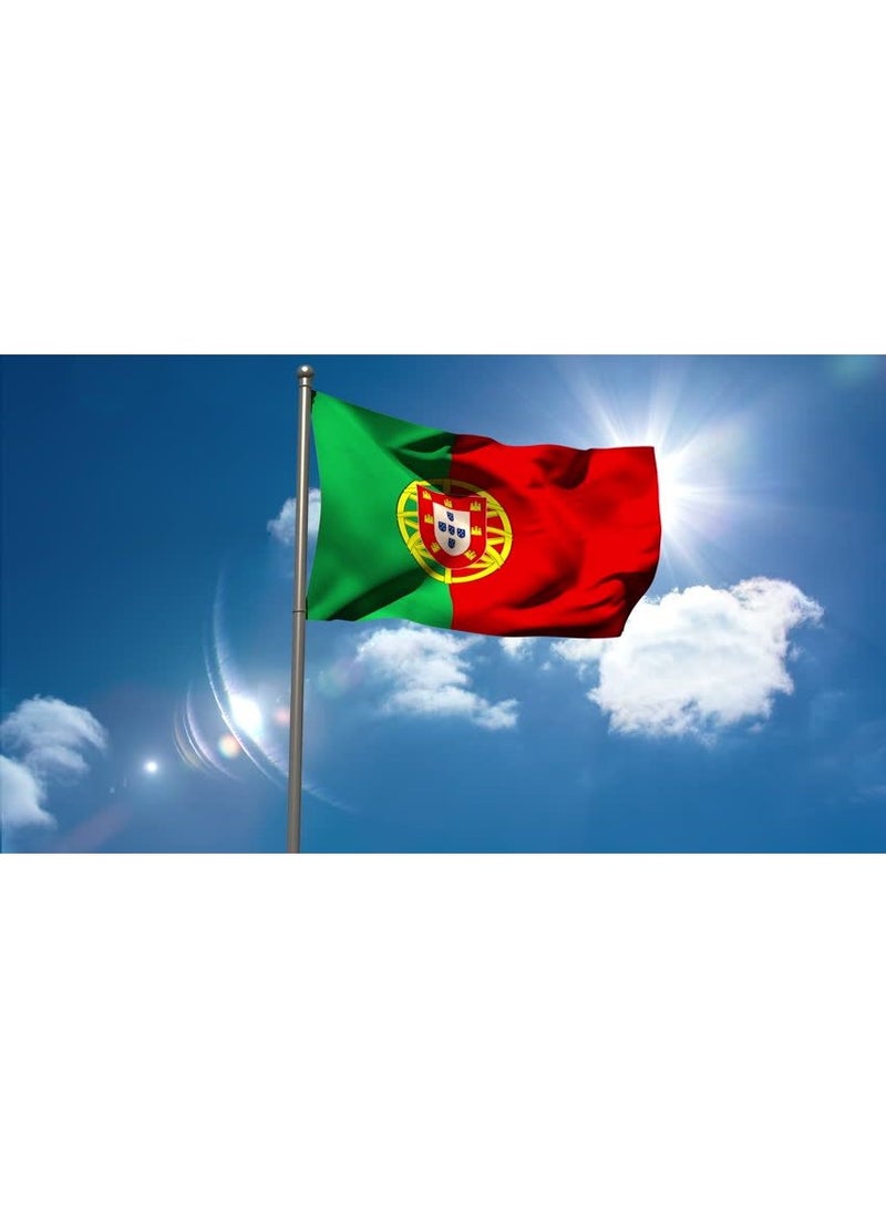 ARS Portugal Flag - Heavy-Duty 210D Satin, Portugal Flag for Outdoor/Indoor, Fade Resistant, Flag Day, And Home-Polyester, Sport Day, FIFA World Cup-Size Available - Image 4