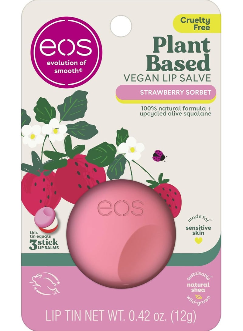 EOS Plant Based Vegan Lip Salve Strawberry Sorbet Lip Balm 0.42 oz - Image 1