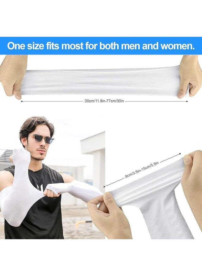 Walpck 2 Pairs Cooling UV Protection Sleeves UPF 50+ Arm Sleeves for Men and Women - Tattoo Cover Up - Cooling Sports Sleeve for Basketball Golf Football - Image 4