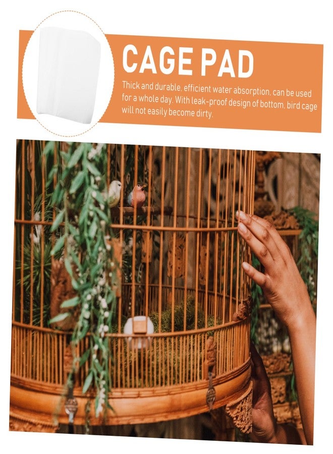 سوبفوكس 100 قطعة من ورق SUPVOX، صواني قاع أقفاص الطيور، حصائر بول للاستخدام مرة واحدة، مناسبة للببغاوات، بطانات ماصة لأقفاص الحيوانات الأليفة، آمنة وسهلة التنظيف للطيور - Image 5