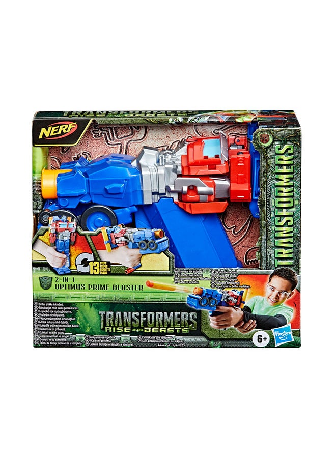 TRANSFORMERS - Rise Of The Beasts Movie 2-in-1 Optimus Prime Blaster Powered By Nerf For Ages 6 And Up - 7-inch - Image 1
