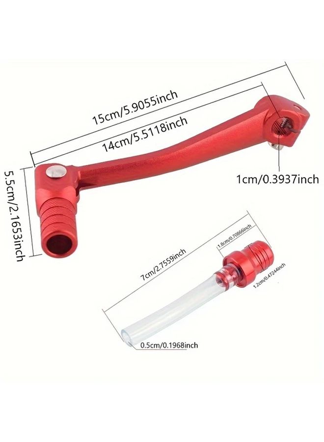 Black CNC Aluminum Folding Shift Lever for Dirt Bikes 50cc to 125cc with Hardware - Image 2