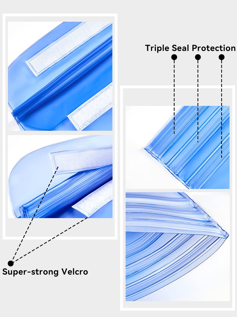 HEETA Waterproof Fanny Pack, Waterproof Pouch Dry Bag 2/3/4 Pack for Phone Passport Purse, Adjustable Waist Strap for Swimming Kayaking Boating Paddle Board Accessories Cruise Beach Camping Essentials - Image 5