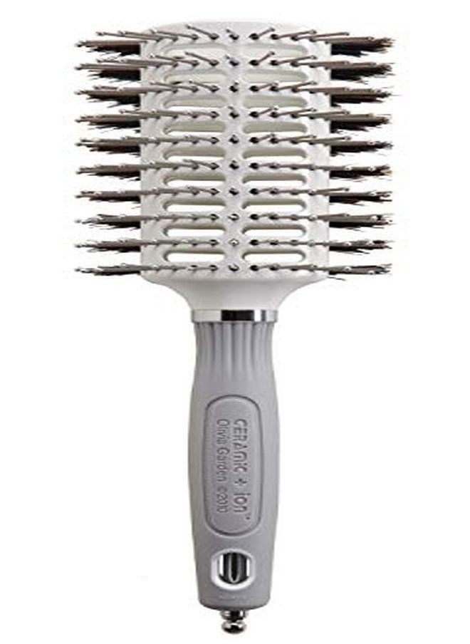 Olivia Garden - فرشاة شعر مستديرة مزدوجة من نوع تيربو فنت وشعر خنزير 100% Ciovl-Twinmd (مزدوج متوسط) - Image 1
