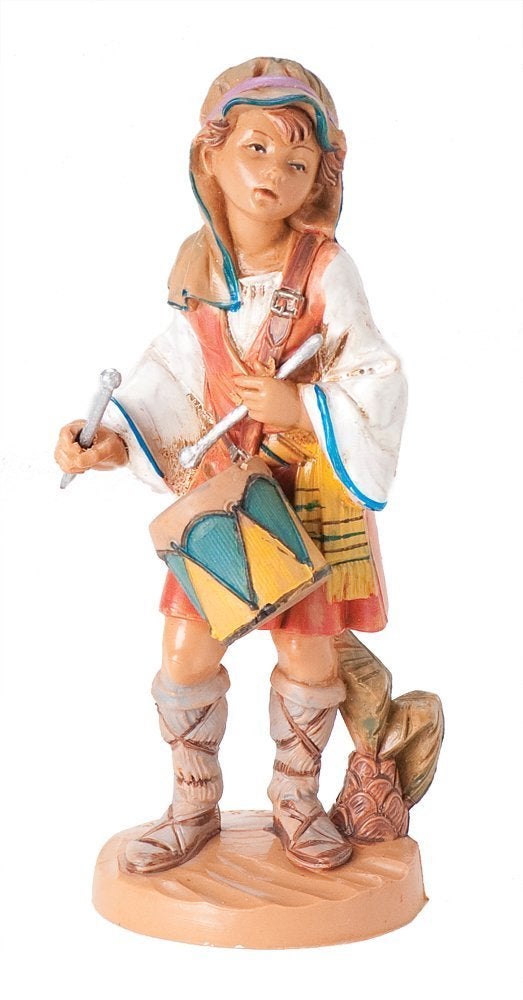 Fontanini by Roman Inc Jareth The Drummer Boy 5 Shepherds Collection Nativity Figure and Accessories Hand Sculpted and Painted